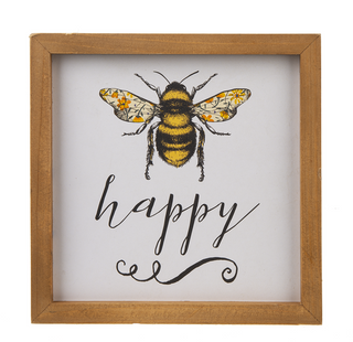 Bee "Happy, Kind & Positive" Wall Decor