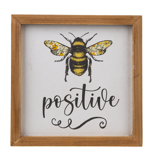 Bee "Happy, Kind & Positive" Wall Decor