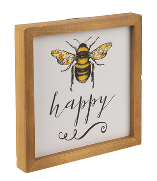 Bee "Happy, Kind & Positive" Wall Decor