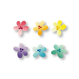 Pastel Rainbow Flower Magnets Set of 6