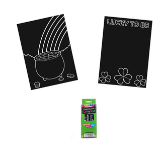 Chalkboard Minimat St Patrick's Coloring Kit