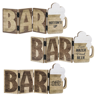 Cut Out Accordion Bar Plaques