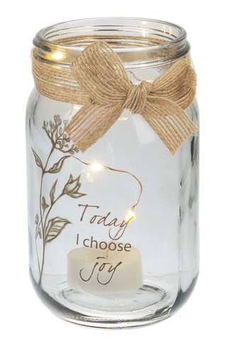 Mason Jar with Light Up Decor