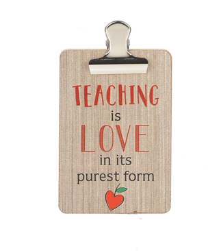 Teach Love Inspire - Mini Clipboard Plaques with Easel