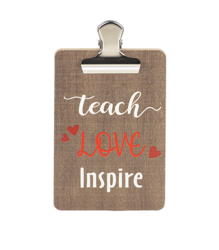 Teach Love Inspire - Mini Clipboard Plaques with Easel