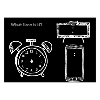 Chalkboard What time is it? Placemat 12x17