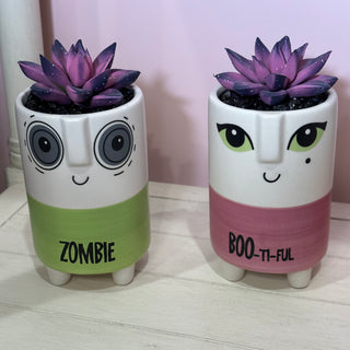 Halloween Spooky Plant Head Figurines