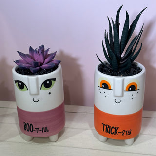 Halloween Spooky Plant Head Figurines