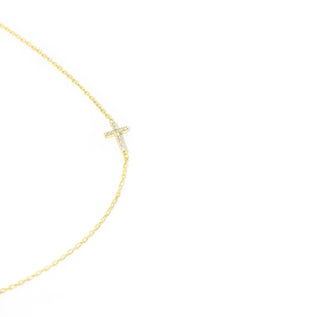 Side Cross Necklace