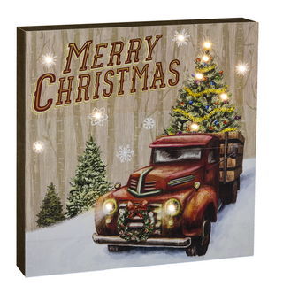 Santa's Ride Light Up Wall Plaques