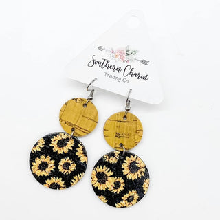 Yellow & Black Sunflower Double Corkies