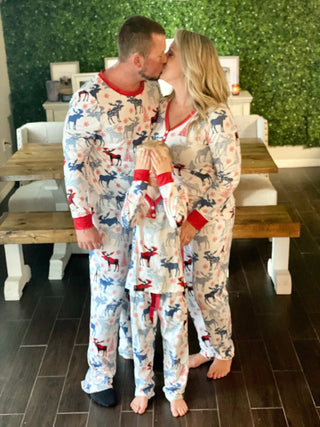 Matching Christmas Pajama Winter Moose (RTS)