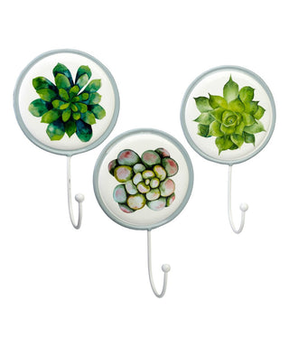 Succulent Enamel Wall Hook